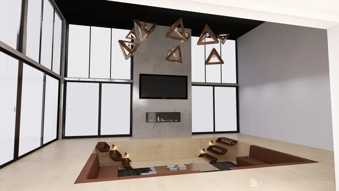 Modern La Home 3d design renderings