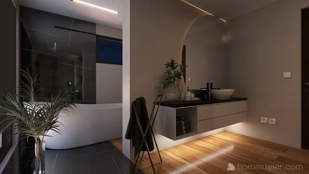 nowoczesna łazienka 3d design renderings