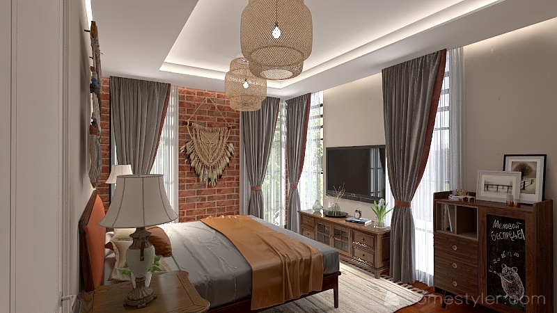 Master's Bedroom 3d design renderings
