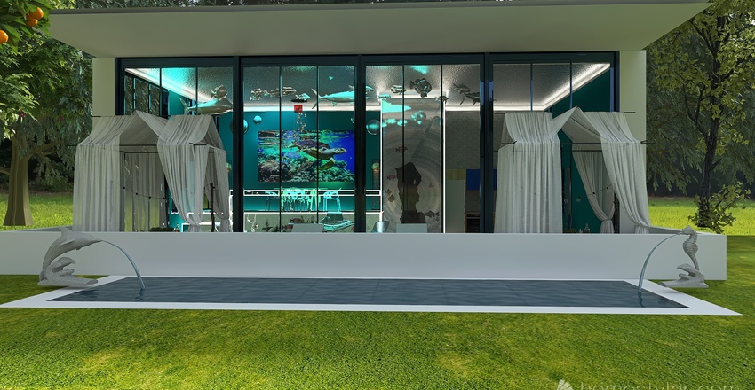 Crazy Fish House Interior Design Render