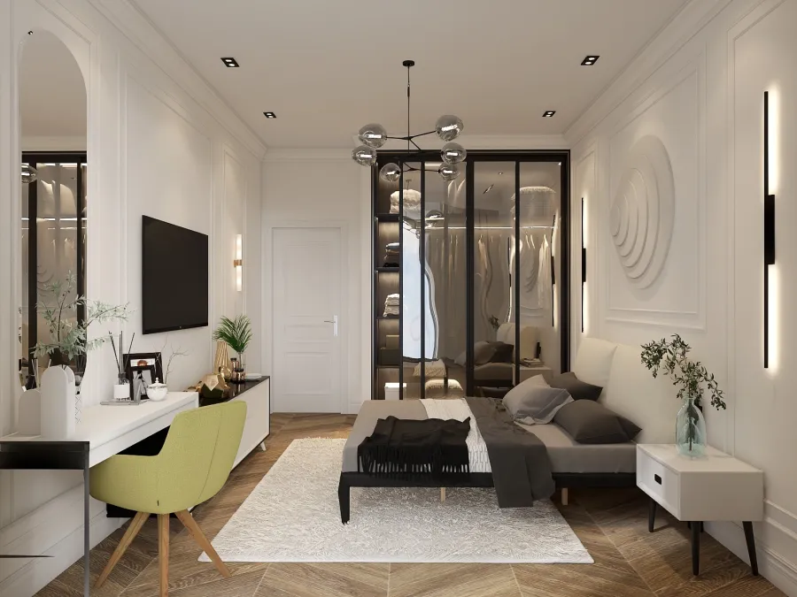 Grand Hayat - Master Bedroom 3d design renderings