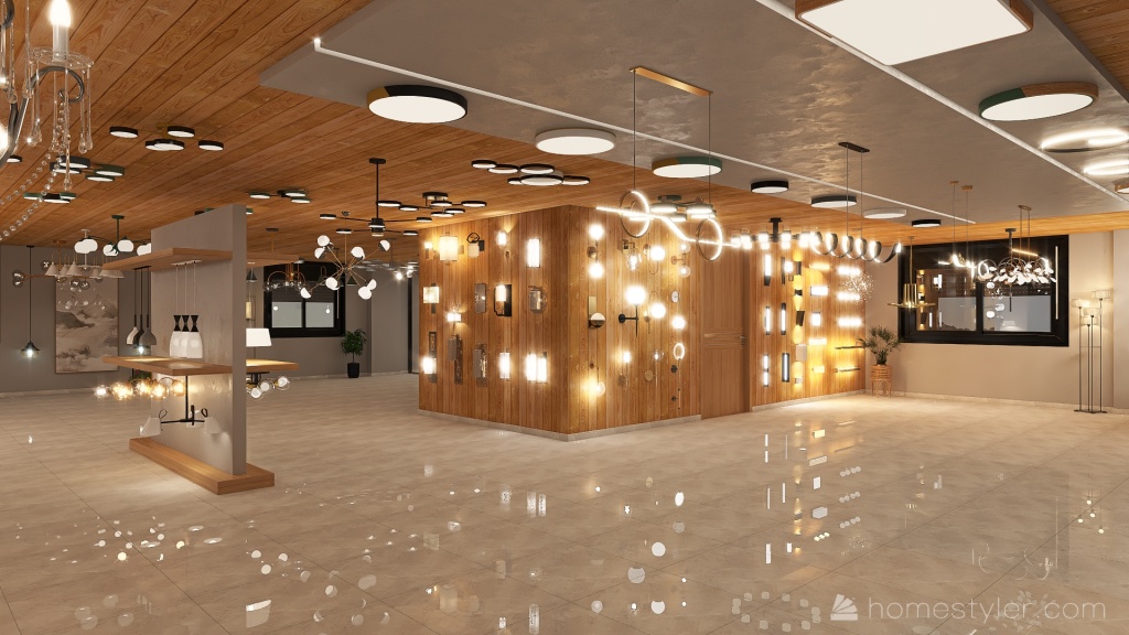 Lighting Gallery 3d design renderings