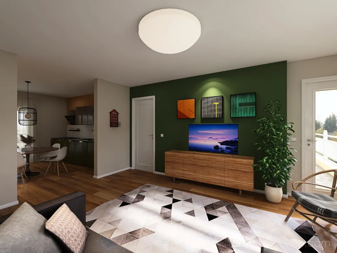 appartamento 100mq bandito 3d design renderings