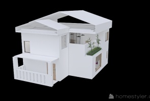 2 floor Simplest House Design Rendering