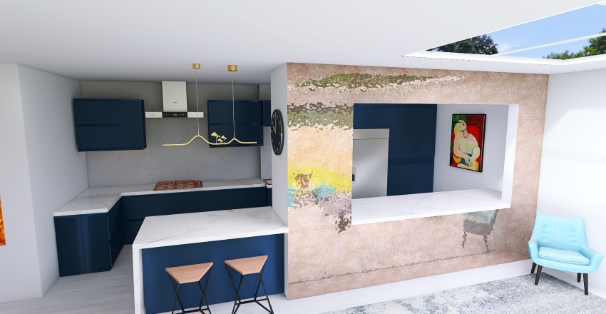 Modern GF extension - Kitchen 3d design renderings