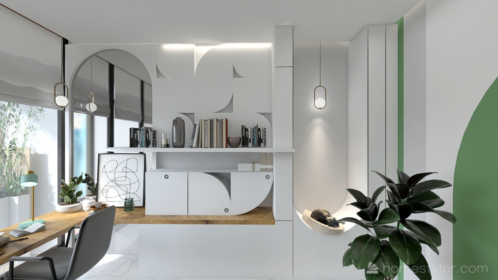 Home office for an Architect 3d design renderings