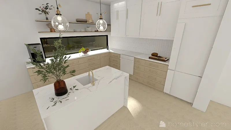 Kuchnia z jadalnią 3d design renderings