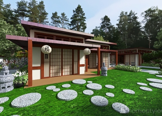 Japanese Estate Design Rendering