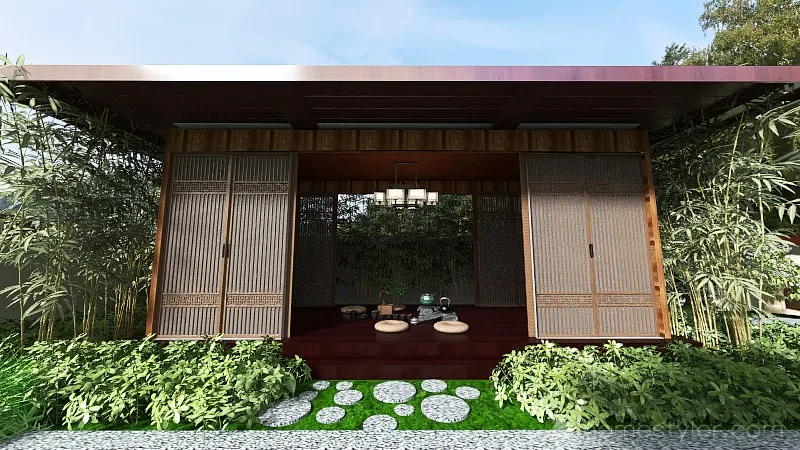Japanese Estate 3d design renderings