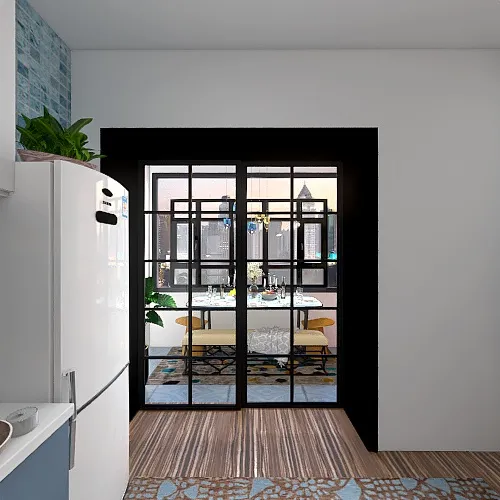 Кухня и Гостинная 3d design renderings