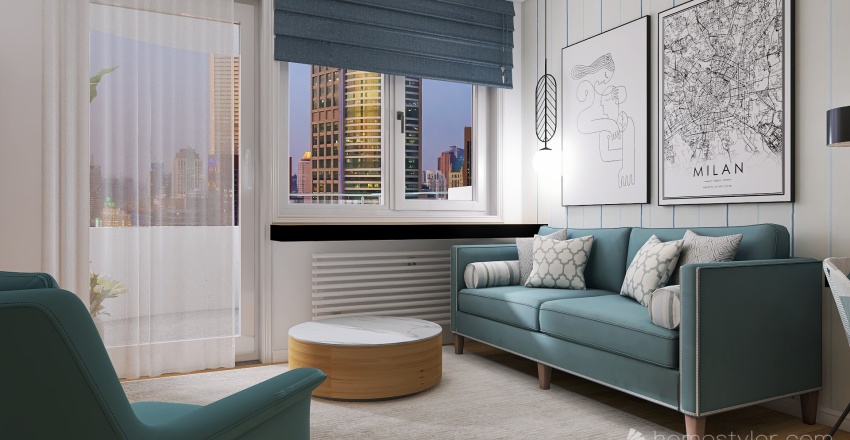 Milan apartment 3d design renderings