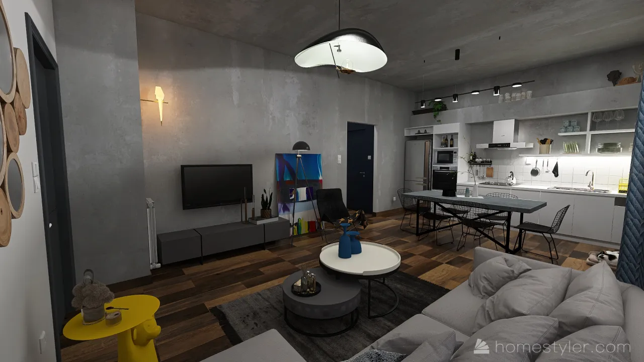 LivingDiningRoom 3d design renderings