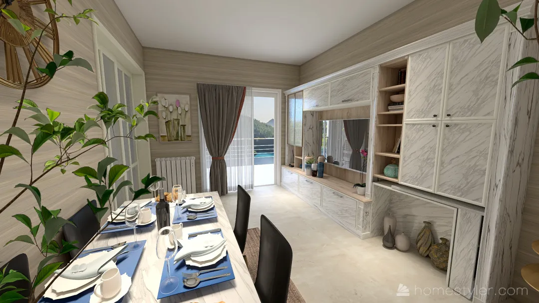 Villa alle isole greche 3d design renderings