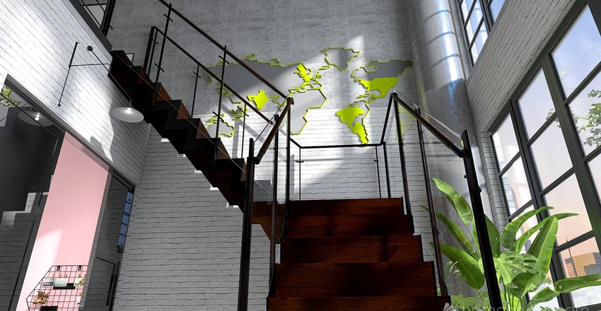 Eco friendly design studio Interior Design Render