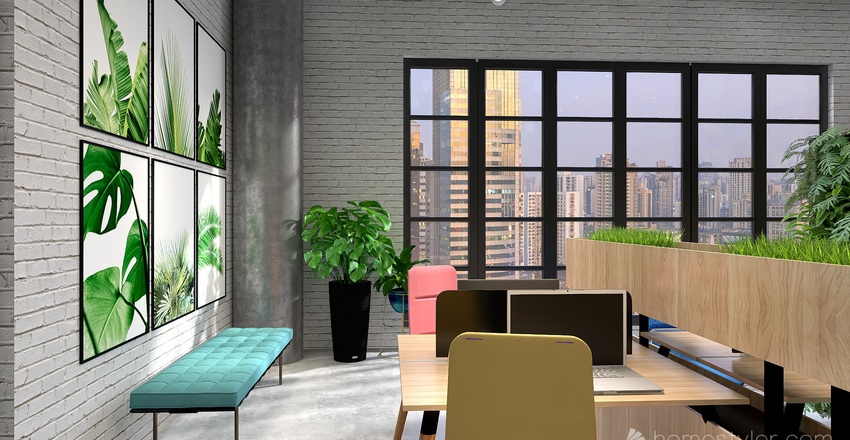 Eco friendly design studio Interior Design Render
