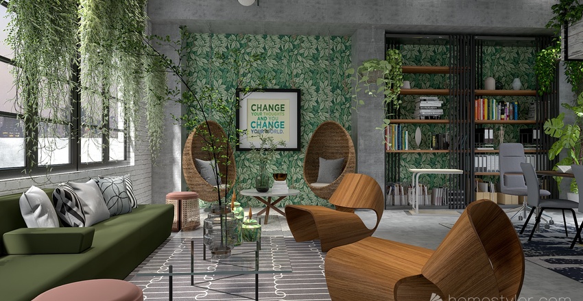 Eco friendly design studio Interior Design Render