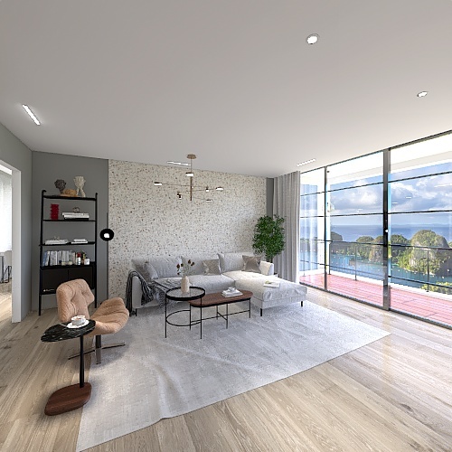 seaside apartment 3d design renderings