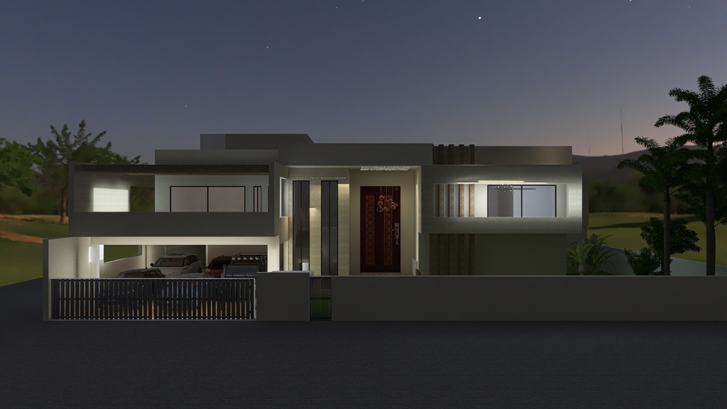 Gen Jabar Residence DHA 3d design renderings