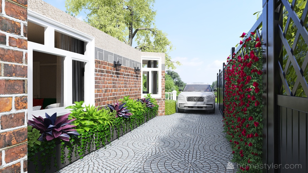 Front yard 3d design renderings