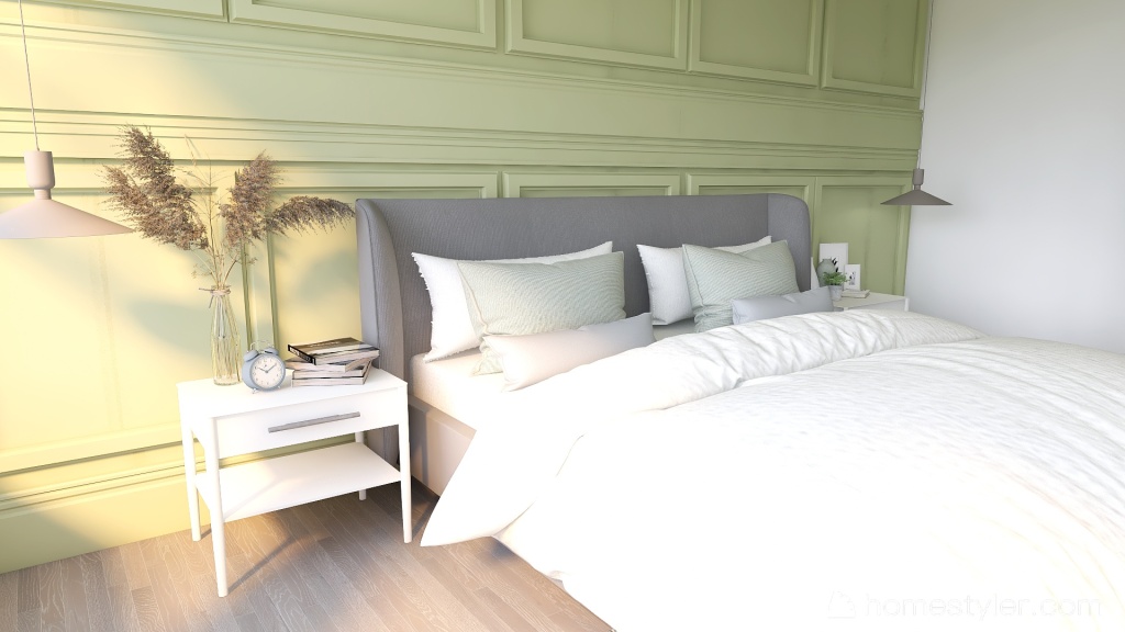 Pastel bedroom 3d design renderings