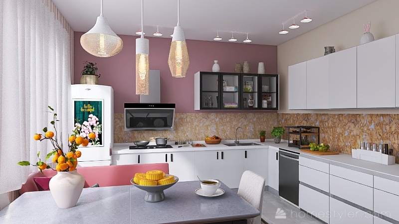 Кухня и Прихожая 3d design renderings