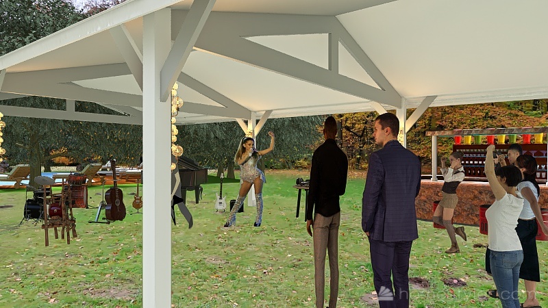 camping dans les bois 3d design renderings