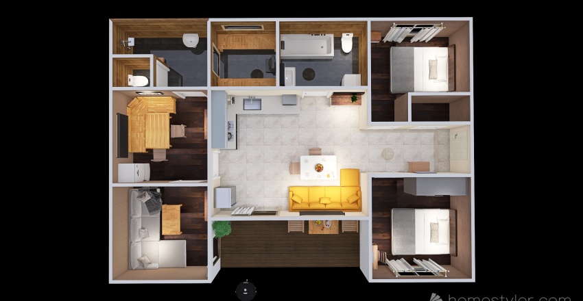 Copy of house 9*12 3d design renderings