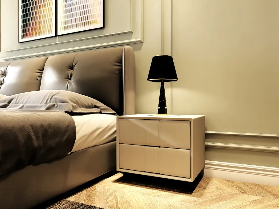 American Classic styled bedroom 3d design renderings