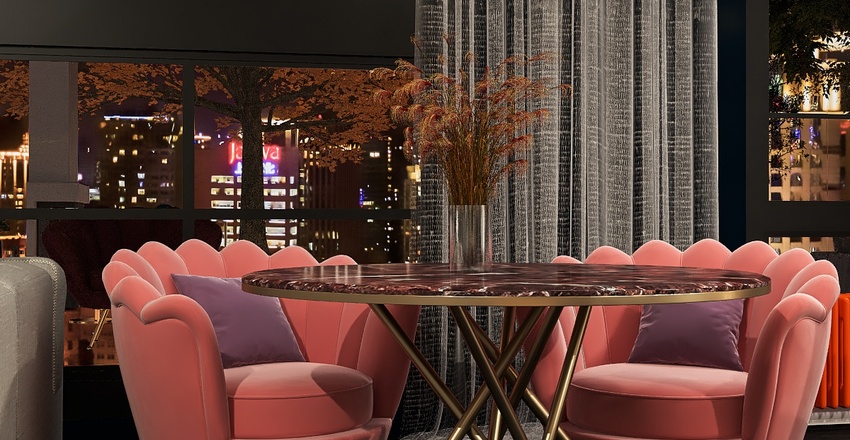 Art Deco Style Flat 3d design renderings
