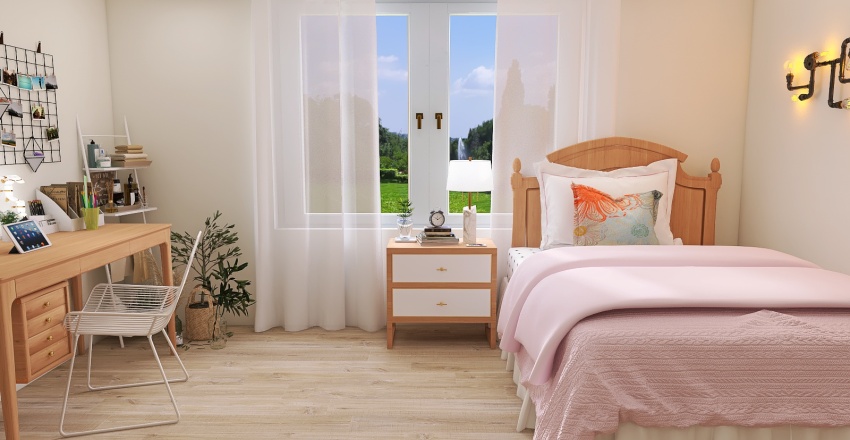 Aesthetic bedroom 3d design renderings