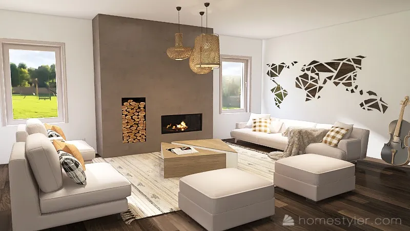 casa rustica 3d design renderings