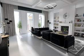 Bauhaus Model - Classic Black and White Design Rendering