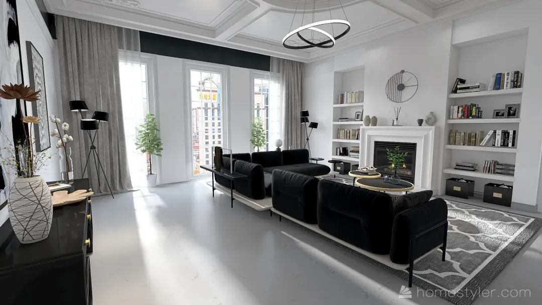 Bauhaus Model - Classic Black and White 3d design renderings