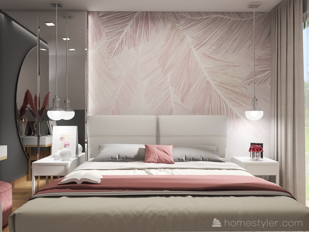 woman's bedroom 3d design renderings