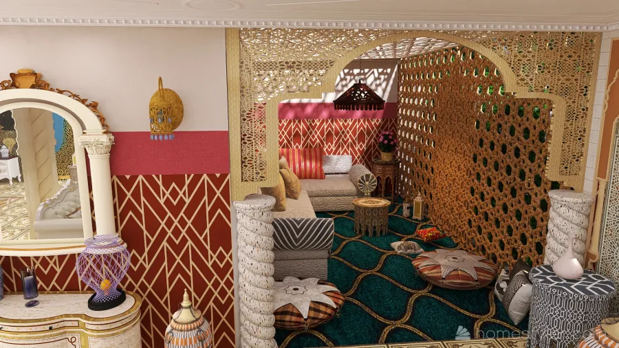 Moroccan style 3d design renderings