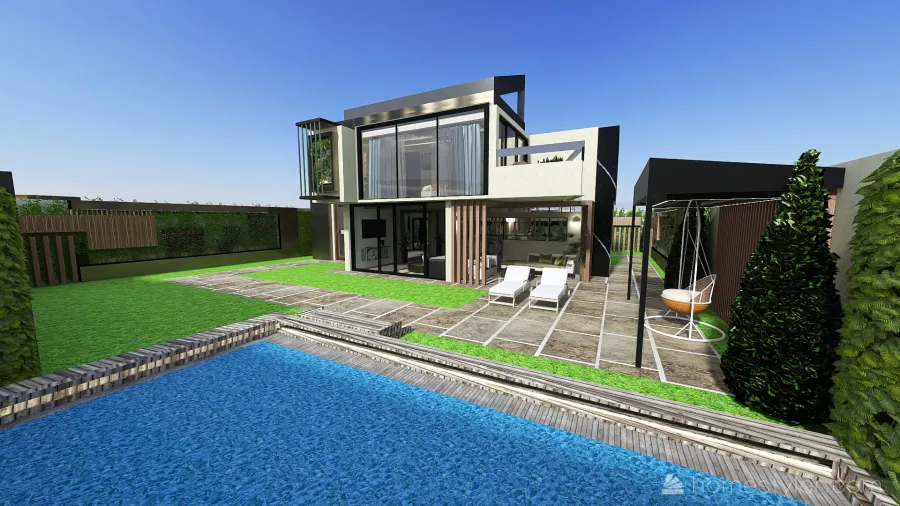 Simple and Modern 2floor House 3d design renderings