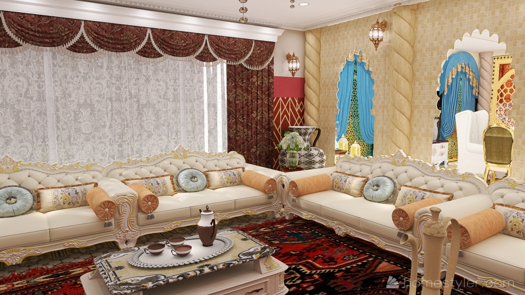 Moroccan style 3d design renderings