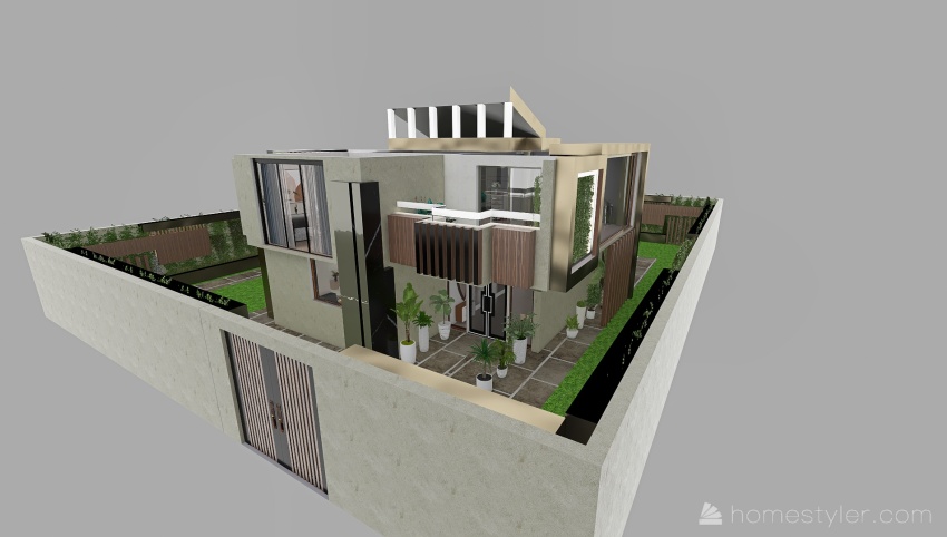 Simple and Modern 2floor House 3d design picture 238.73