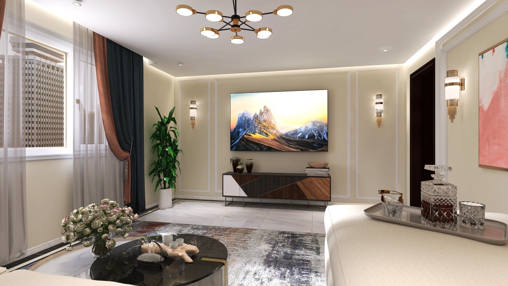 LIVING ROOM 3d design renderings