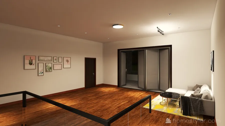 Industrial COUNTRYSIDE HOUSE Grey WoodTones 3d design renderings
