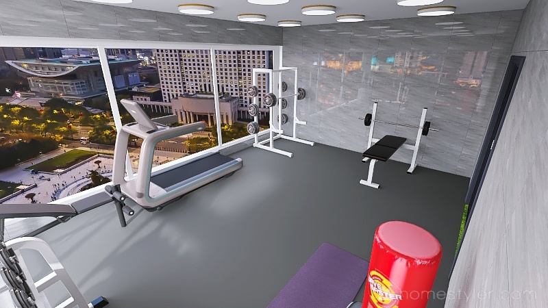 U2A5 gym room Mcgrath, Ryan 3d design renderings
