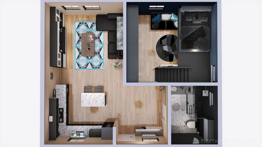 Studio home 3d design renderings