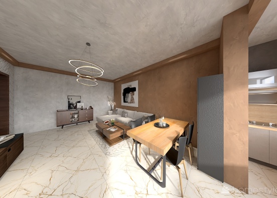 Living room Teteven Design Rendering