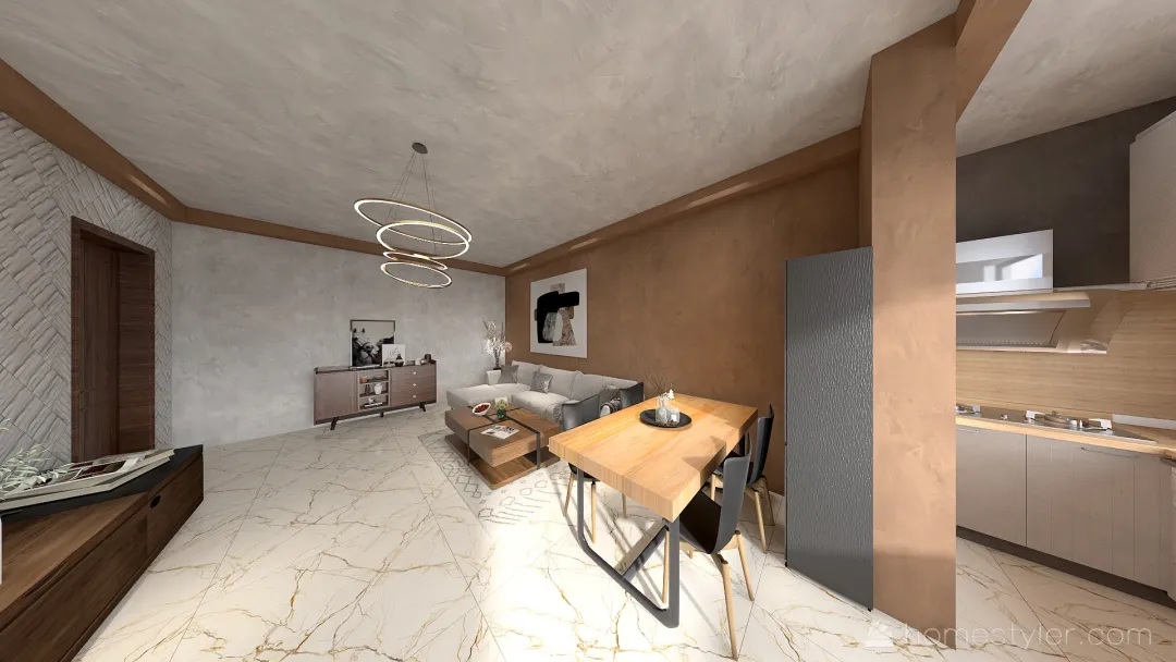 Living room Teteven 3d design renderings