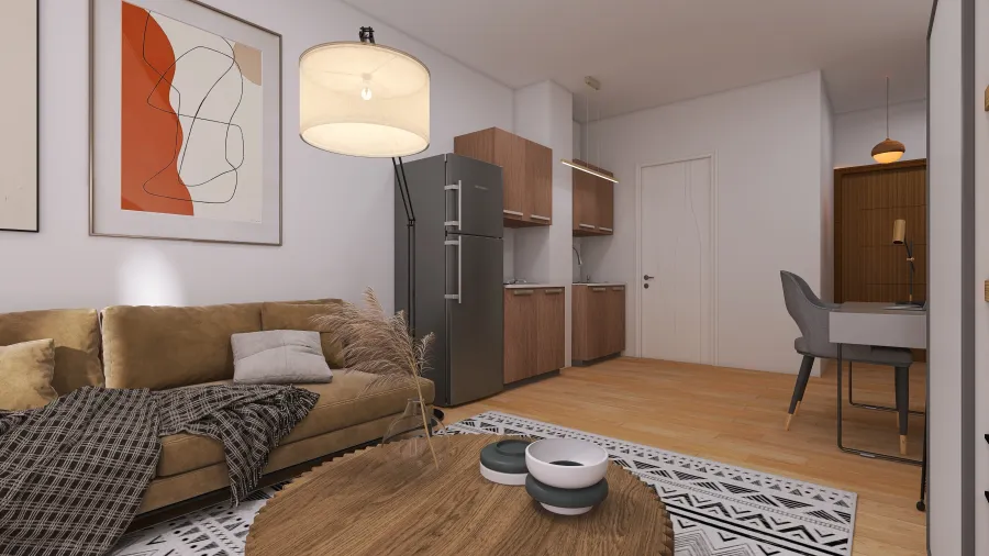 small apartment at Volos City Center 3d design renderings
