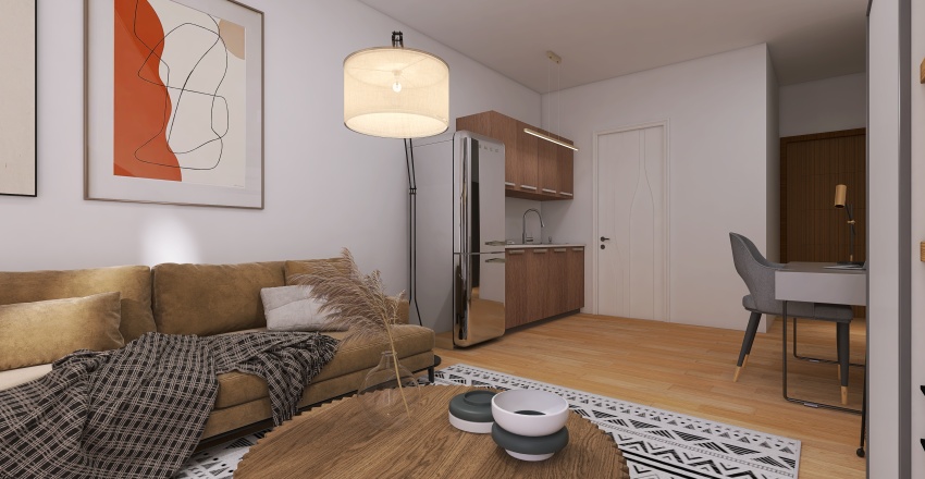 small apartment at Volos City Center 3d design renderings