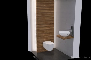 alternatief Toilet begane grond Design Rendering