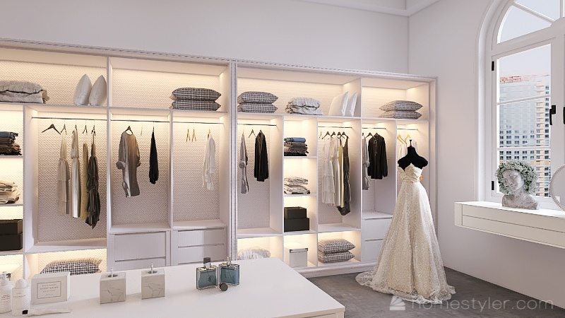 closet feminino 3d design renderings