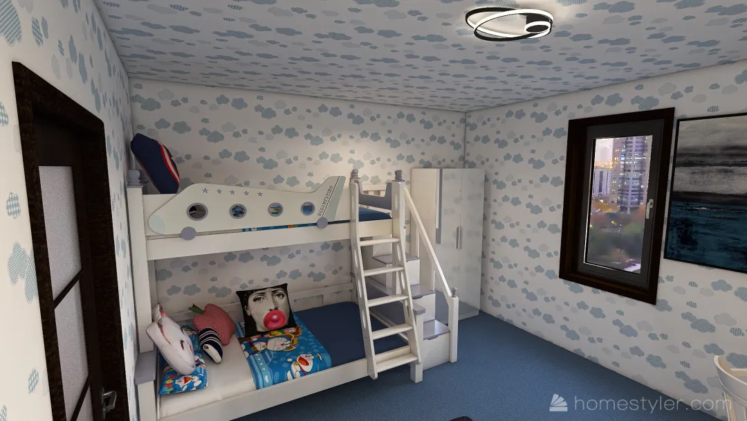 kid's Room 3d design renderings