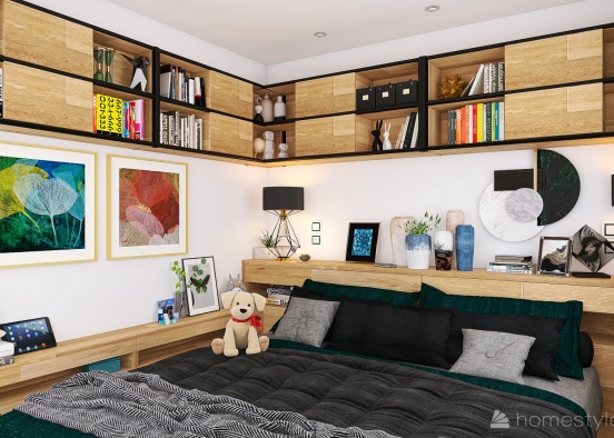 One and a half room apartment Design Rendering